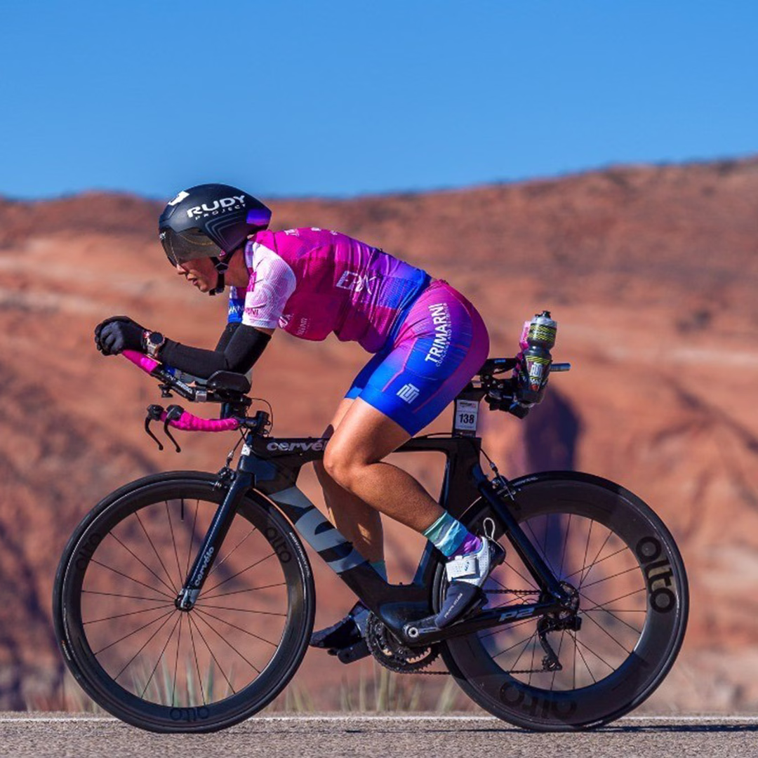 Fiona Martin racing in St. George, UT 70.3 World Championships