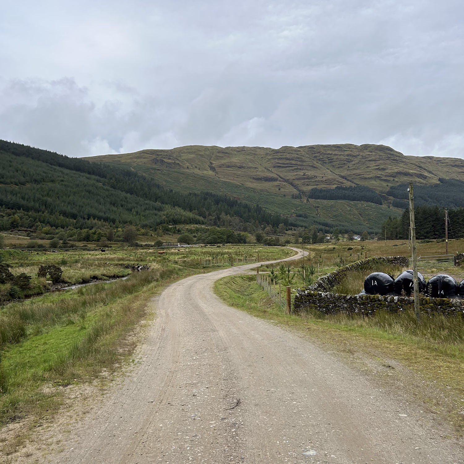 Gravel road through Glen Massan