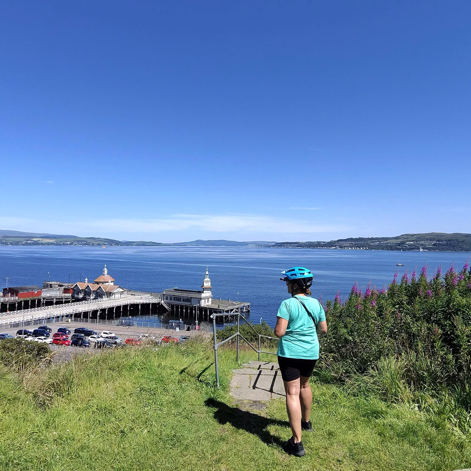Castle Hill overlooking Dunoon Victorian Pier