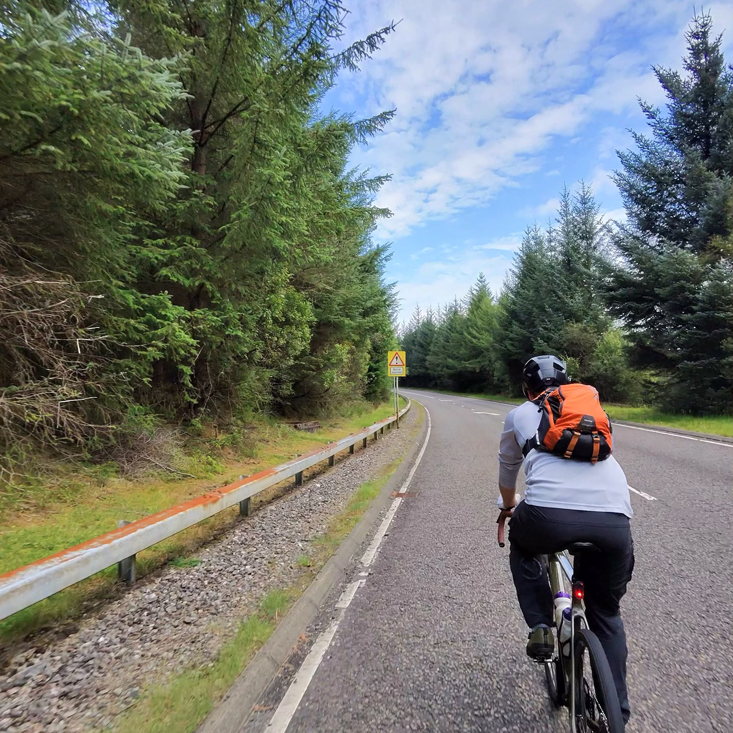 Climbing the road from Coulport on the road bike