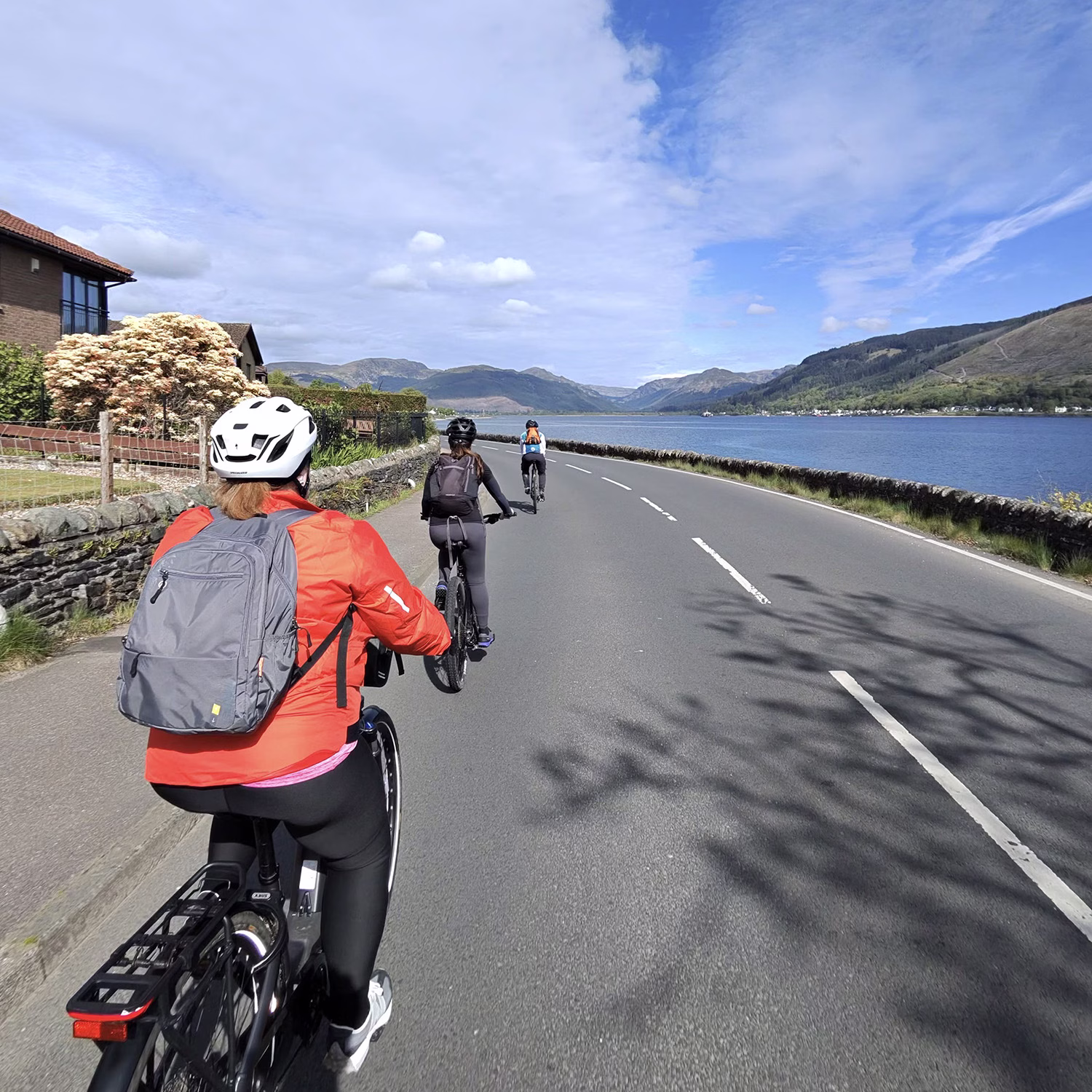 Cycling out of Dunoon by Holy Loch