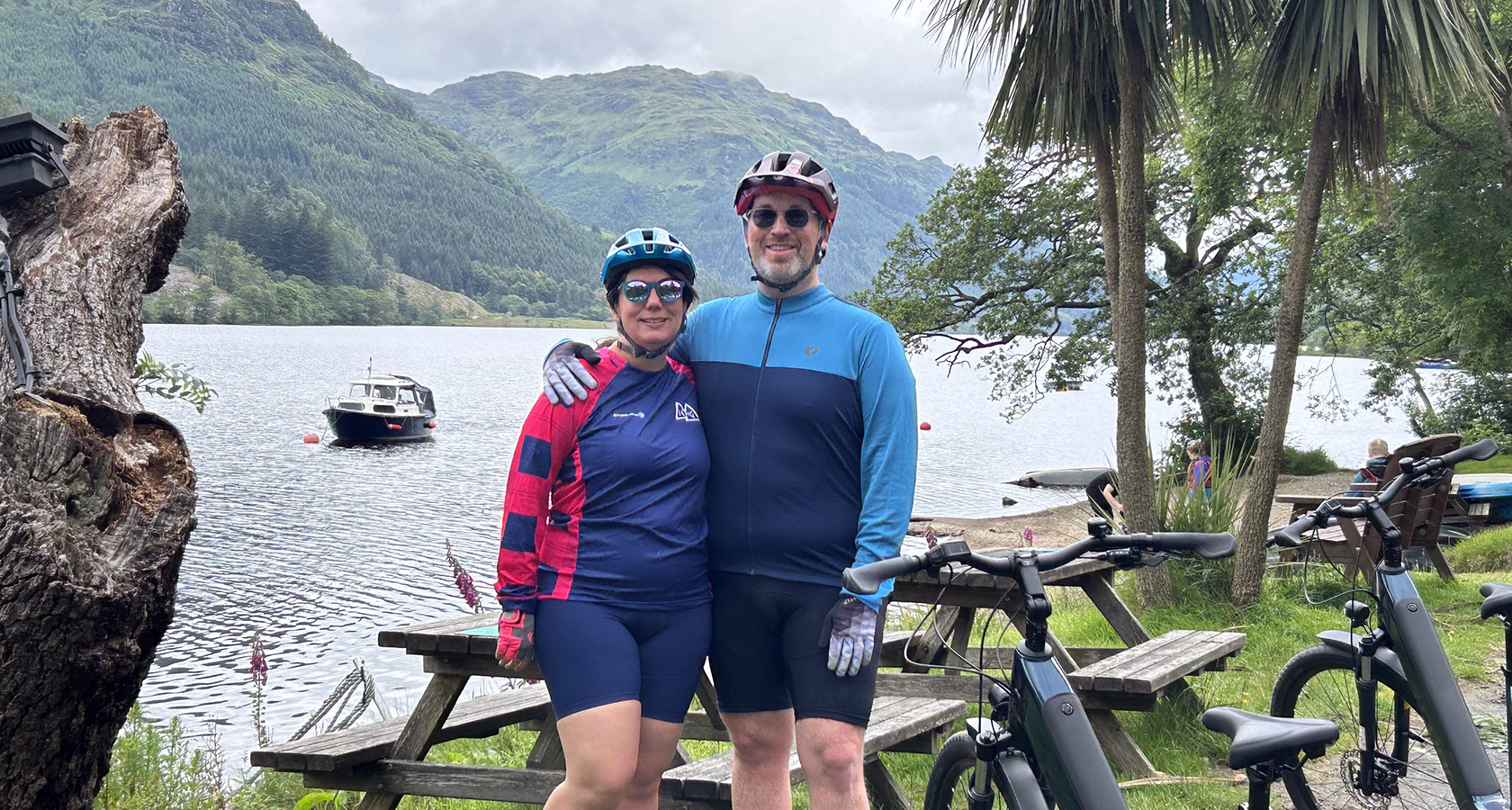 Couple in front of Loch Eck at the Coylet